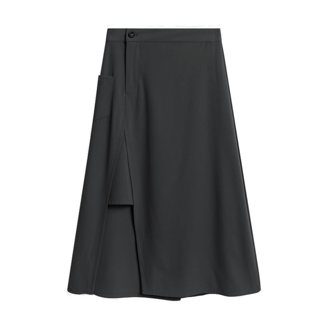 Dark Black High Waist Skirt