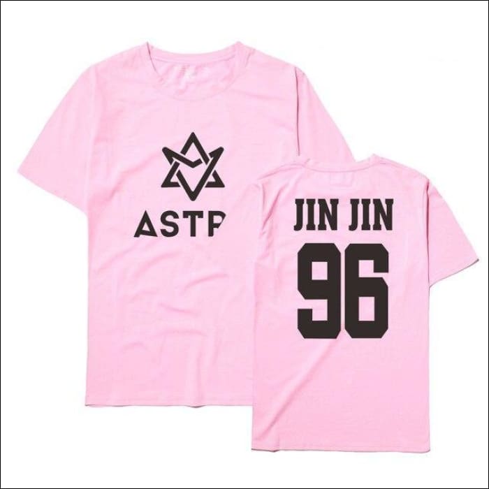 ASTRO Custom Centred Logo T-Shirt plain - pink 2 / S - ASTRO