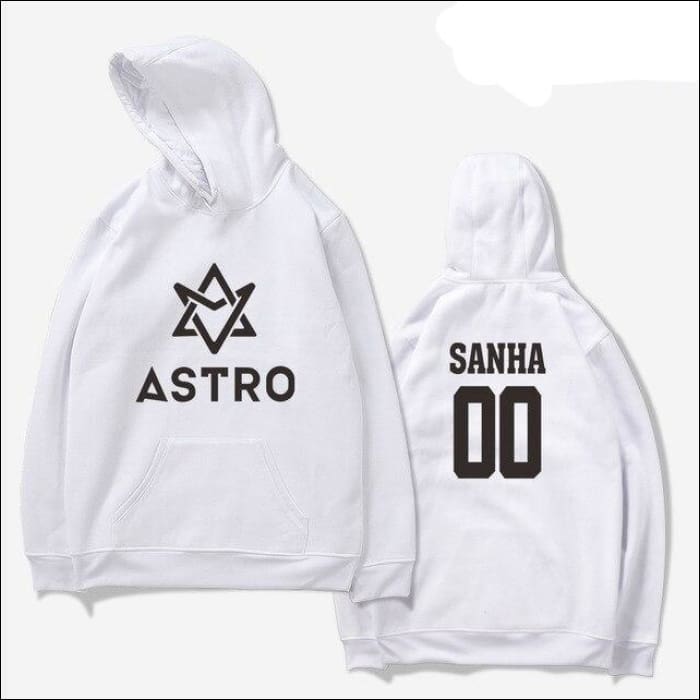 ASTRO Custom Printed Pullover Hoodie - white / XXS - ASTRO
