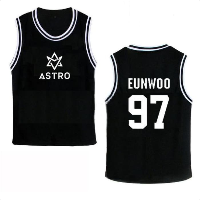 ASTRO Custom Unisex Undershirt Vest - EUNWOO BLACK / L / China - ASTRO