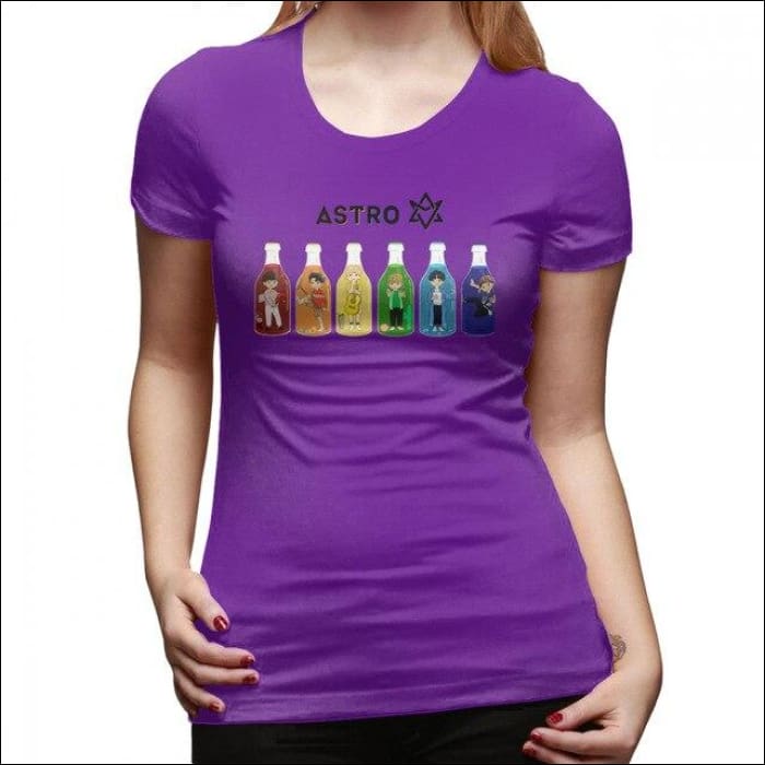 ASTRO Printed Chibi Edition T-Shirt - Purple / XXL - ASTRO