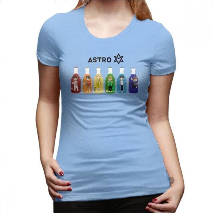 ASTRO Printed Chibi Edition T-Shirt - Sky Blue / XXL - ASTRO