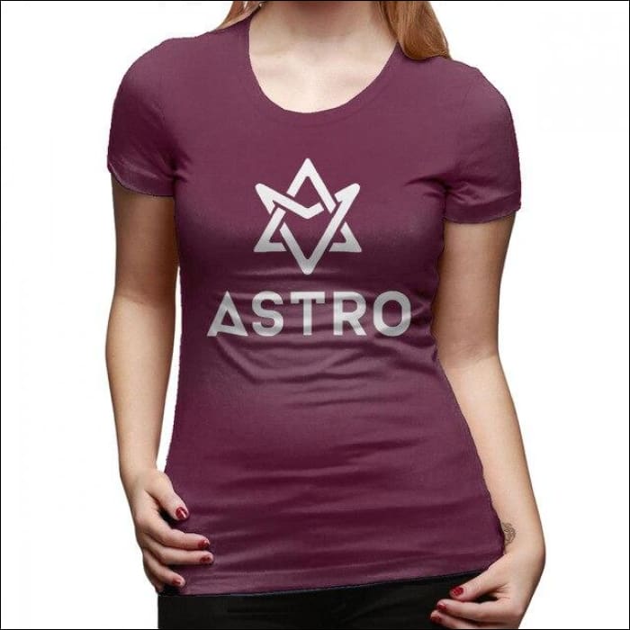 ASTRO Printed Logo plain T-Shirt - Brown / S - ASTRO