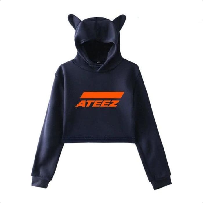 ATEEZ Cat Ears Hoodie - Dark Green / L - ATEEZ