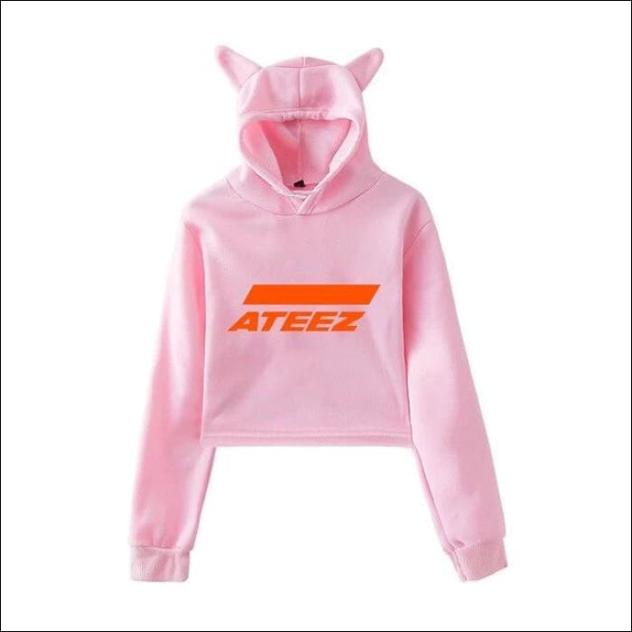 ATEEZ Cat Ears Hoodie - Light Yellow / XL - ATEEZ
