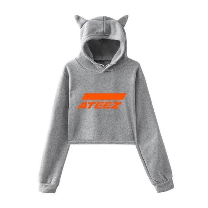 ATEEZ Cat Ears Hoodie - Navy Blue / M - ATEEZ