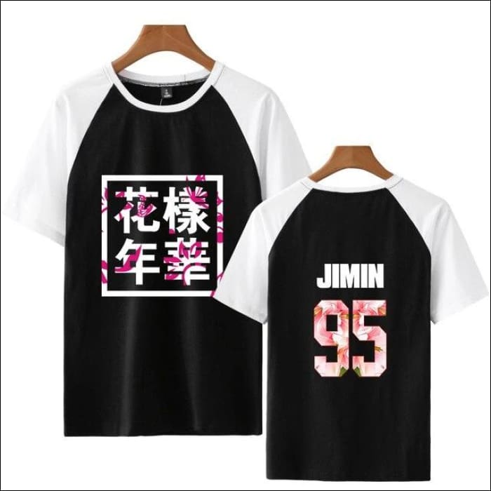 BTS - Printed T-Shirt with Floral Name - BTS