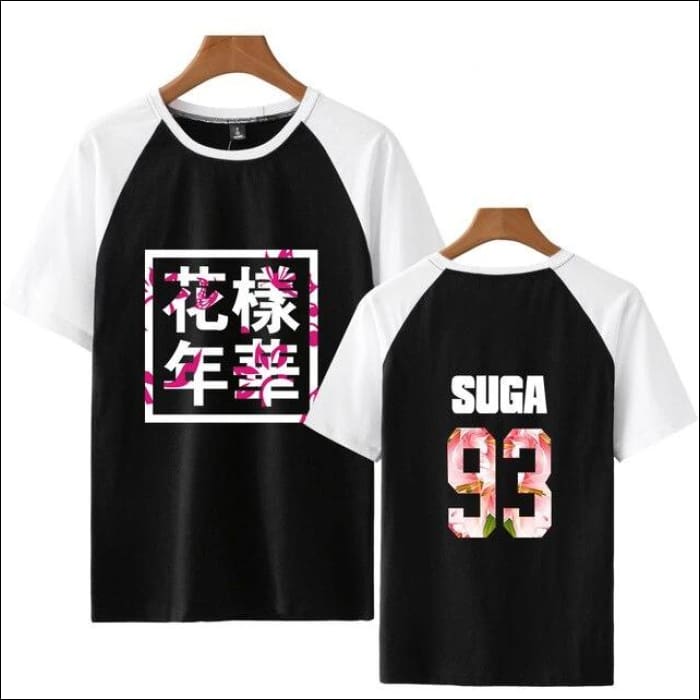BTS - Printed T-Shirt with Floral Name - black 3 / XS - BTS