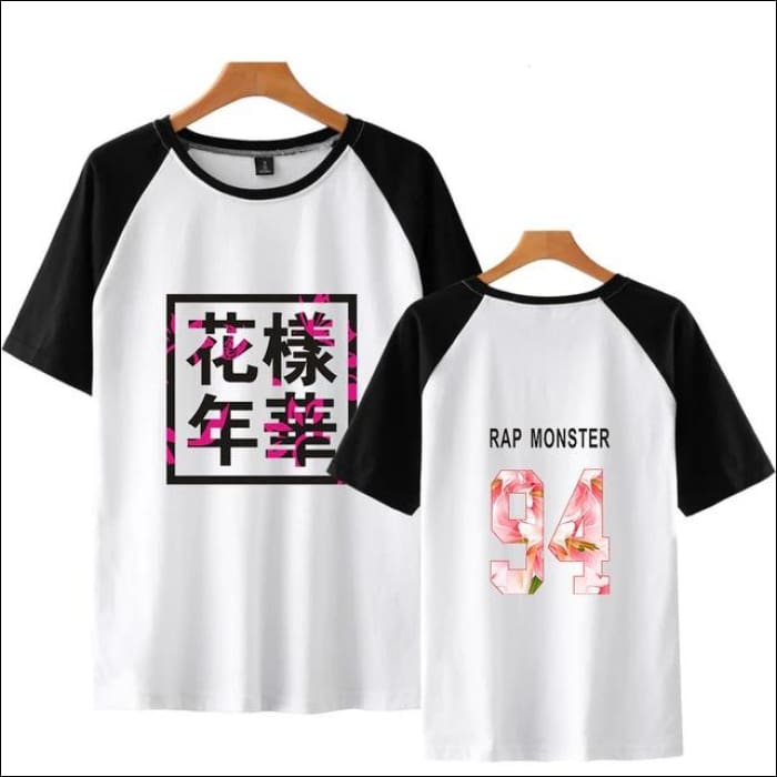 BTS - Printed T-Shirt with Floral Name - white 4 / XS - BTS