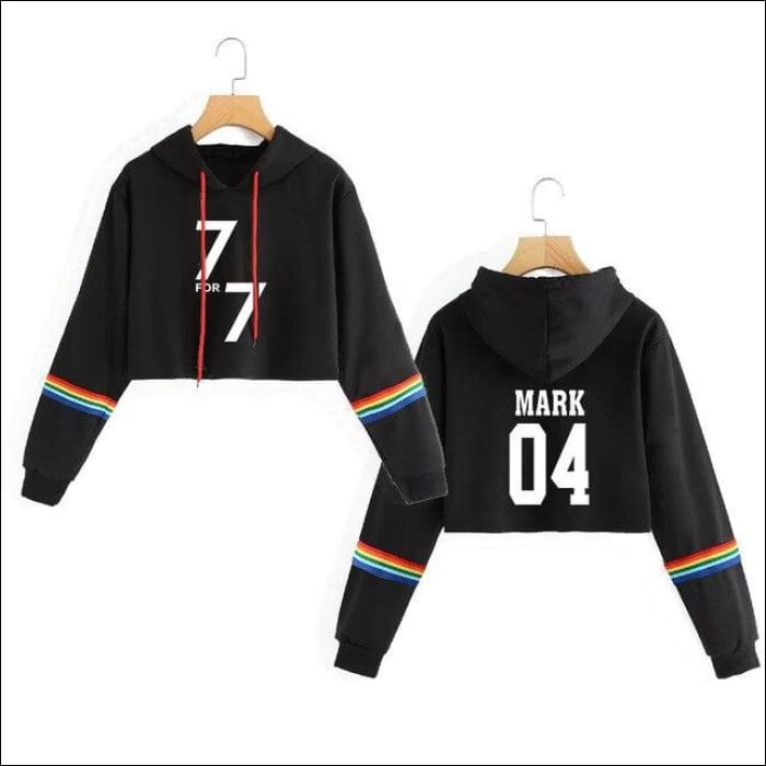 GOT7 Crop Top Hoodie - 04 MARK 77 / M - GOT7