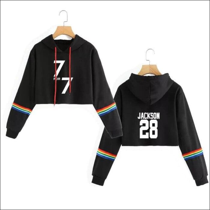 GOT7 Crop Top Hoodie - 28 JACKSON 77 / L - GOT7
