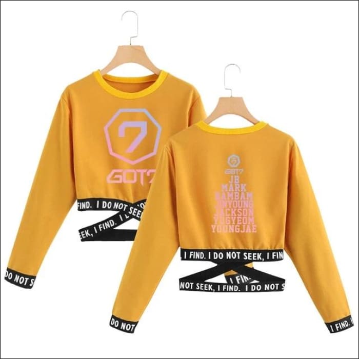 GOT7 O-NECK SWEATSHIRT LONG SLEEVE - Yellow 7 / XXL - GOT7