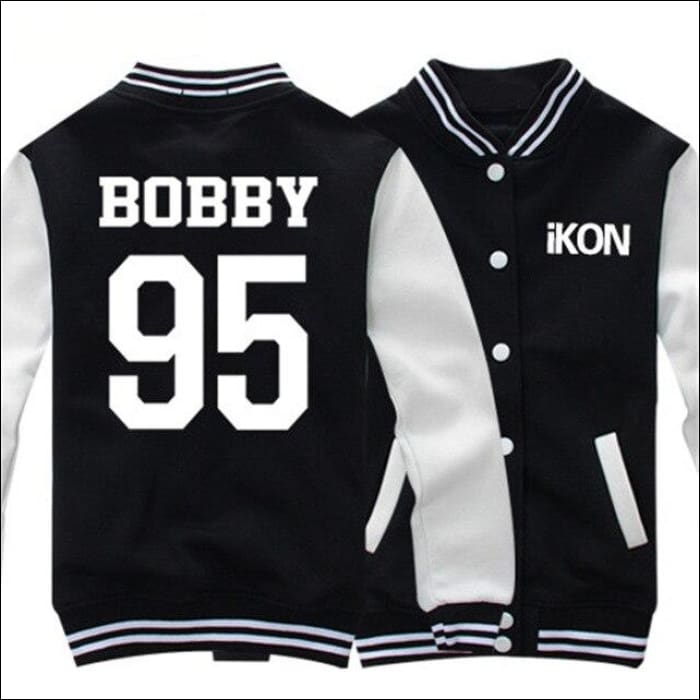 iKON Baseball Varsity Jacket - Dark Grey / L