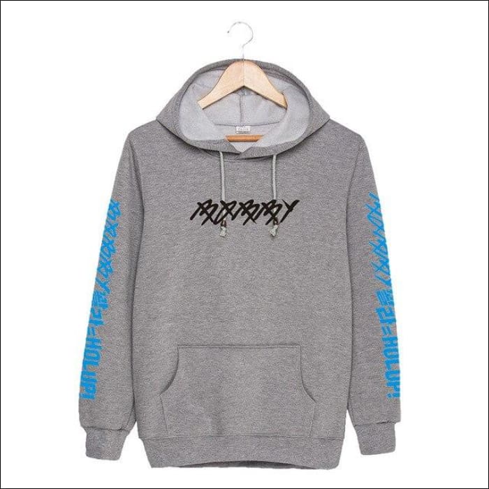 iKON Black & Blue Hoodie - gray 1 / XXXL - iKON