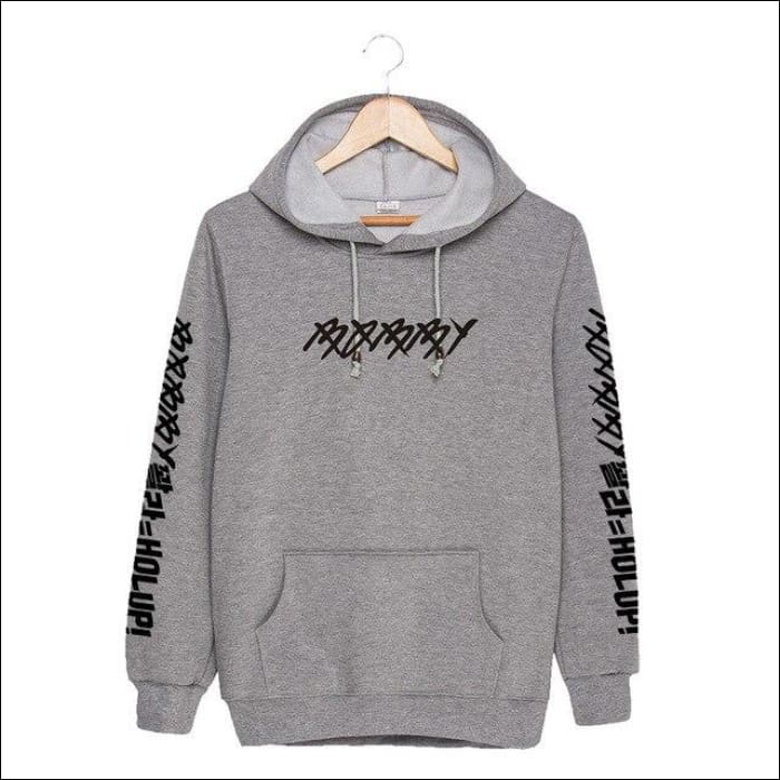 iKON Black & Blue Hoodie - gray 2 / XXXL - iKON