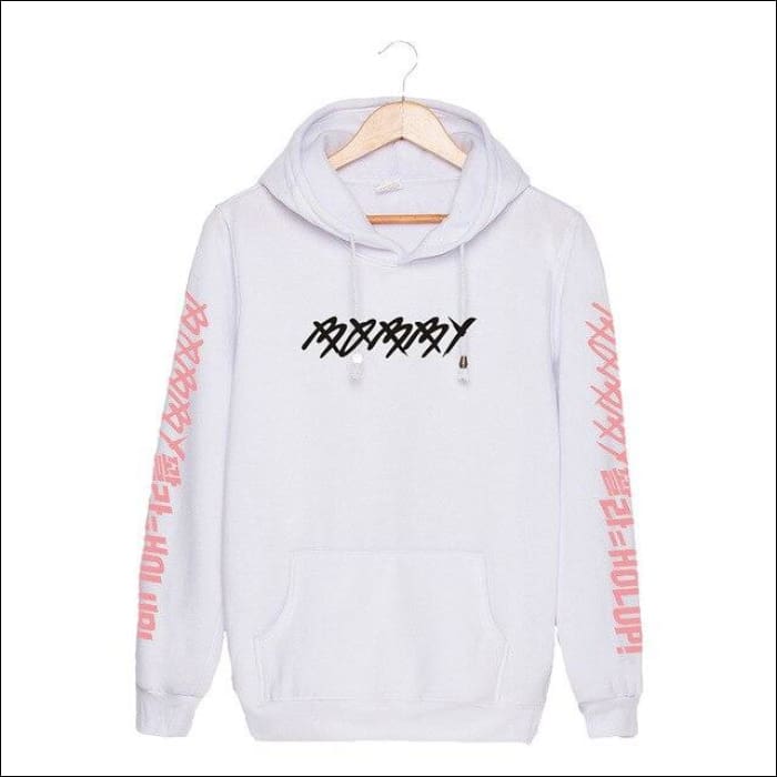iKON Black & Blue Hoodie - White 1 / XXXL - iKON