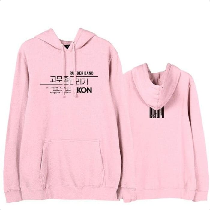 iKON Black Hoodie KR Edition - Pink / S - ikon