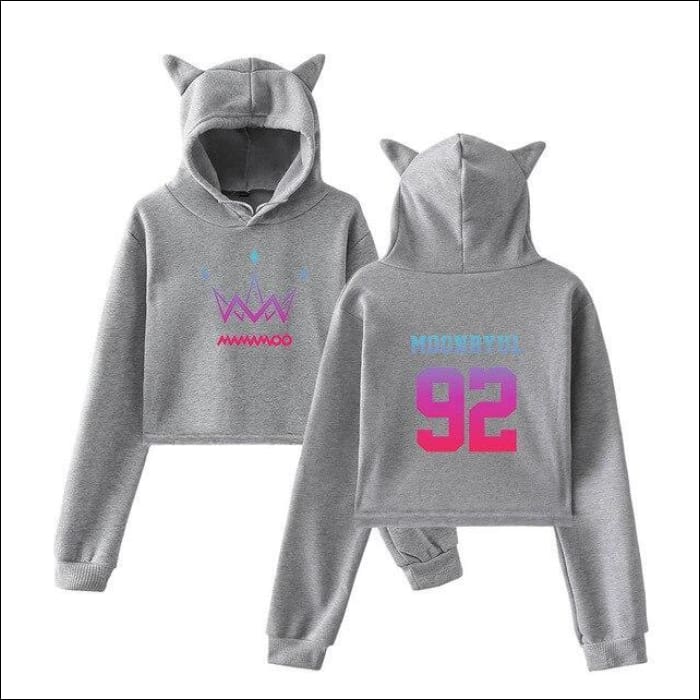 MAMAMOO Cat Ears Hoodie - gray 1 / L - MAMAMOO