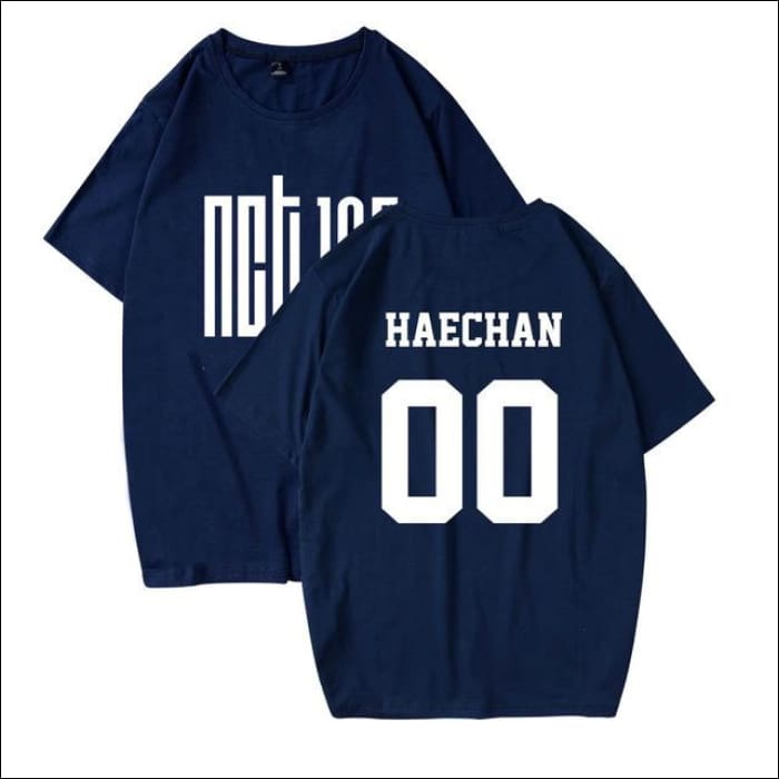 NCT 127 Plain Logotype T-Shirt - 00 HAECHAN Navy / S - NCT 127