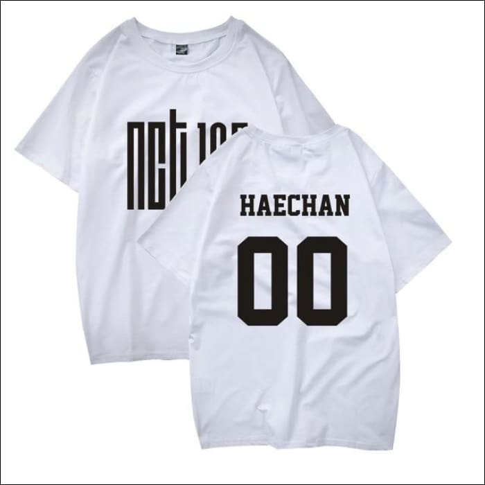 NCT 127 Plain Logotype T-Shirt - 00 HAECHAN White / S - NCT 127