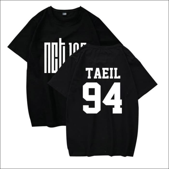 NCT 127 Plain Logotype T-Shirt - 94 TAEIL Black / S - NCT 127