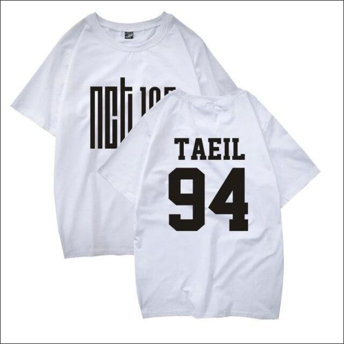 NCT 127 Plain Logotype T-Shirt - 94 TAEIL White / S - NCT 127