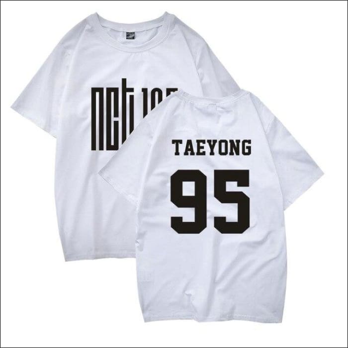 NCT 127 Plain Logotype T-Shirt - 95 TAEYONG White / S - NCT 127