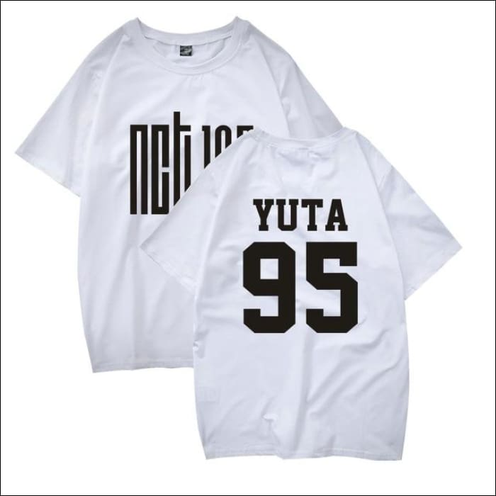 NCT 127 Plain Logotype T-Shirt - 95 YUTA White / S - NCT 127