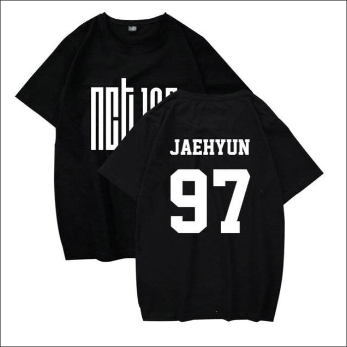 NCT 127 Plain Logotype T-Shirt - 97 JAEHYUN Black / S - NCT 127
