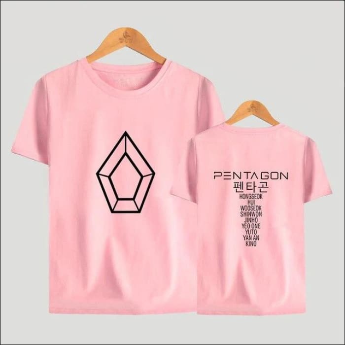 Pentagon Black Member List T-Shirt - Pink / XS - Pentagon