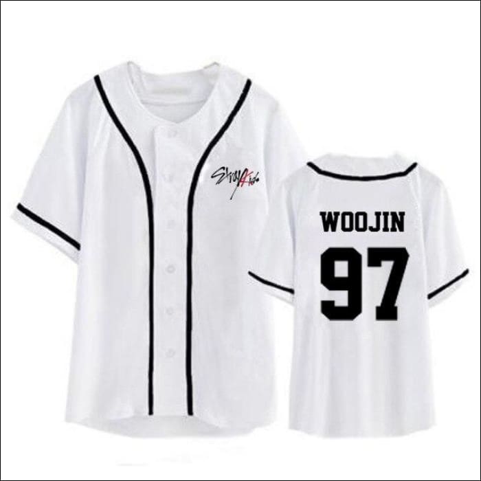 StrayKids BASEBALL VARSITY SHIRT - WOOJIN / L - StrayKids
