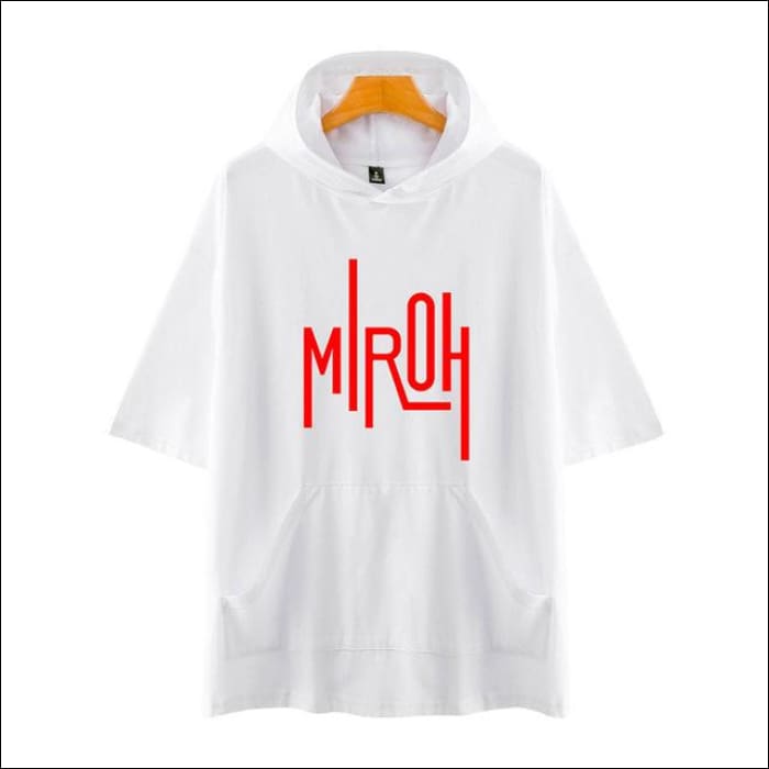 StrayKids Short Sleeve Hoodie - white2 / XXL - StrayKids