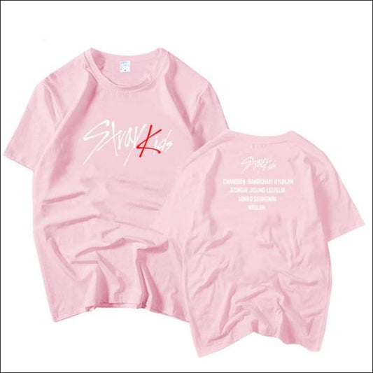 StrayKids T-Shirt (White/Black/Light Blue/Yellow/ Pink) - 4 / S - StrayKids