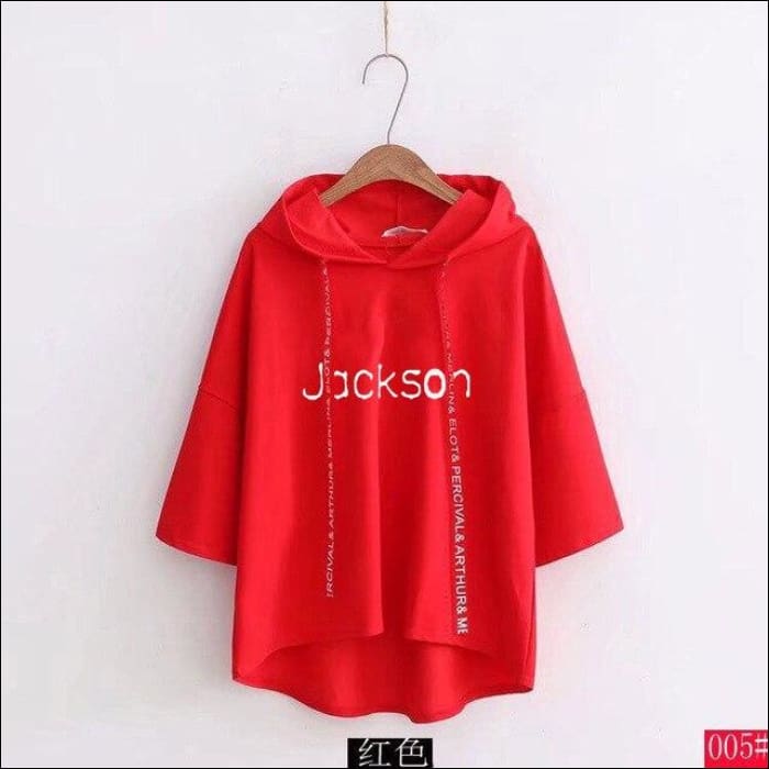 TFBoys Short Sleeve Hoodie - red 4 / S - TFBoys