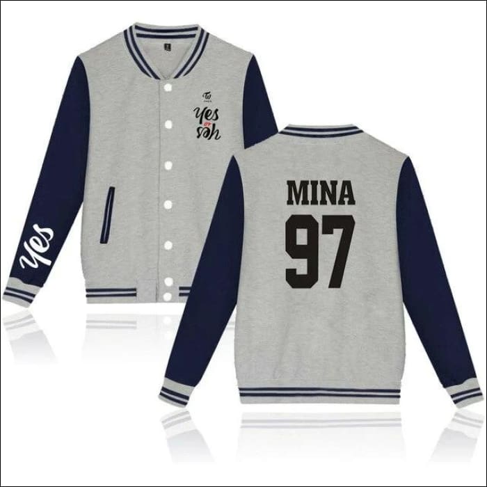 TWICE BASEBALL VARSITY SHIRT - As Picture 14 / XXS - TWICE