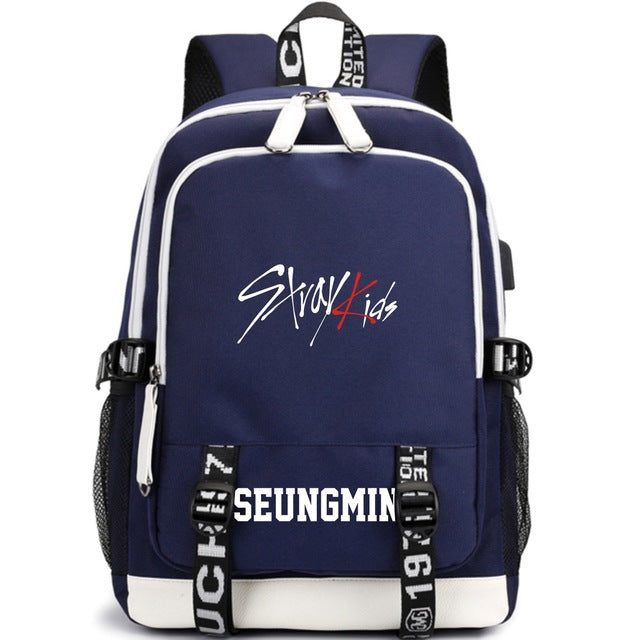 StrayKids Stylish Rechargeable Backpack KPOP Zone