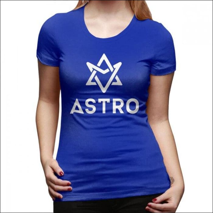 ASTRO Printed Logo plain T-Shirt - Blue / XXL - ASTRO