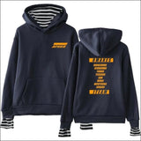 ATEEZ 2 Piece Fleece/Hoodie Pullover - navy blue / L - ATEEZ