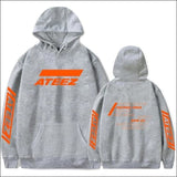 ATEEZ Long Sleeve Hoodie - gray / 4XL - ATEEZ