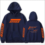 ATEEZ Long Sleeve Hoodie - navy / 4XL - ATEEZ