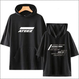 ATEEZ Short Sleeve Hoodie - black 1 / 4XL - ATEEZ