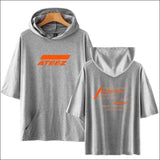 ATEEZ Short Sleeve Hoodie - gray 2 / XXXL - ATEEZ