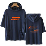 ATEEZ Short Sleeve Hoodie - navy 2 / XXL - ATEEZ