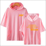 ATEEZ Short Sleeve Hoodie - pink / M - ATEEZ