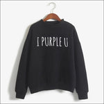 BTS - ’I PURPLE U’ Sweatshirt Women - Black / M - BTS