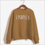 BTS - ’I PURPLE U’ Sweatshirt Women - Brown / M - BTS