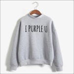 BTS - ’I PURPLE U’ Sweatshirt Women - Gray / M - BTS