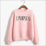 BTS - ’I PURPLE U’ Sweatshirt Women - Pink / M - BTS