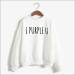 BTS - ’I PURPLE U’ Sweatshirt Women - White / M - BTS