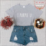 BTS - ’I PURPLE U’ T-Shirt Women - GRAY / S - BTS